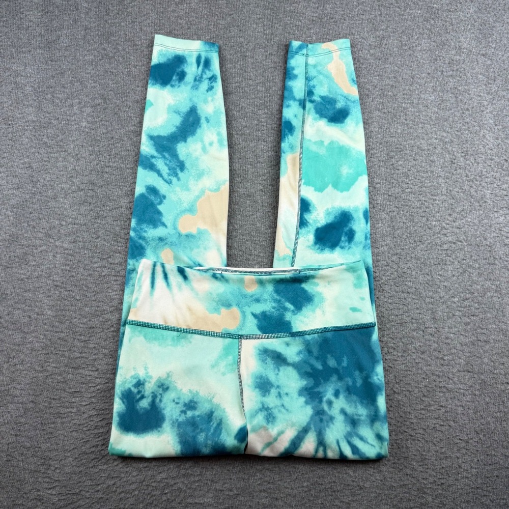 Nike Leggings Women's Small Teal Tie Dye Dri-FIT Athletic Tights DV0051-382‎